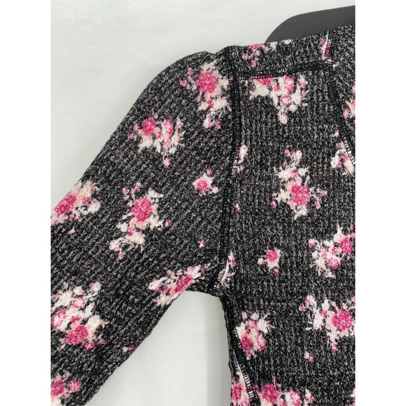 Free People NWT One of the Girls Printed Henley Pink Floral Long Sleeve Top New - Picture 5 of 13